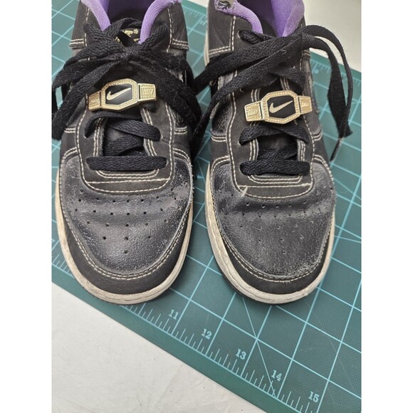 Nike Air Force 1 Low '07 LV8 World Champ Black Purple Size 4Y Youth - Picture 6 of 12